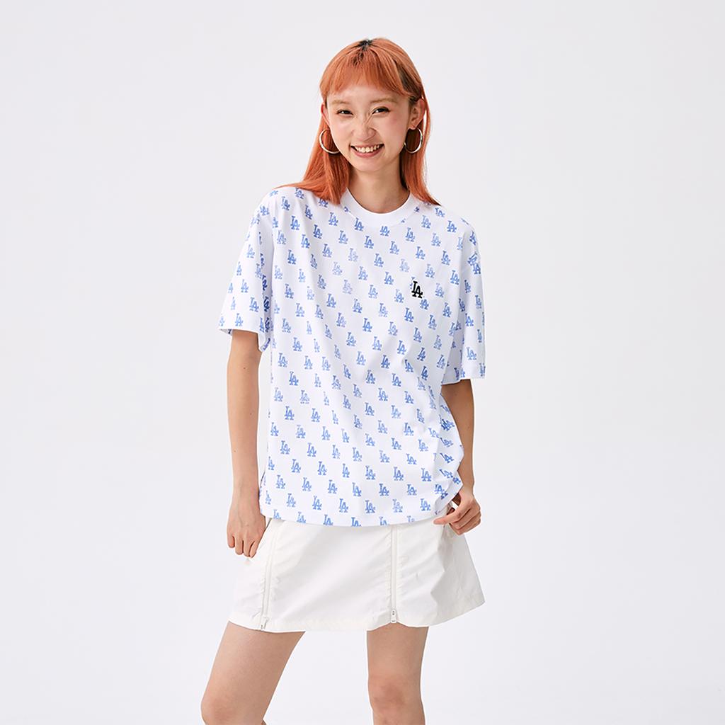 MLB MONOGRAM SS25 T Shirt Unisex Dark Blue 3ATSM0253-07BLD