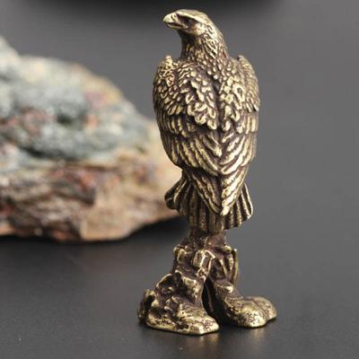 Статуя орла, скульптура ручной работы, украшение из старинной меди, фигурка птицы, украшение для домашнего офиса и стола в виде животного