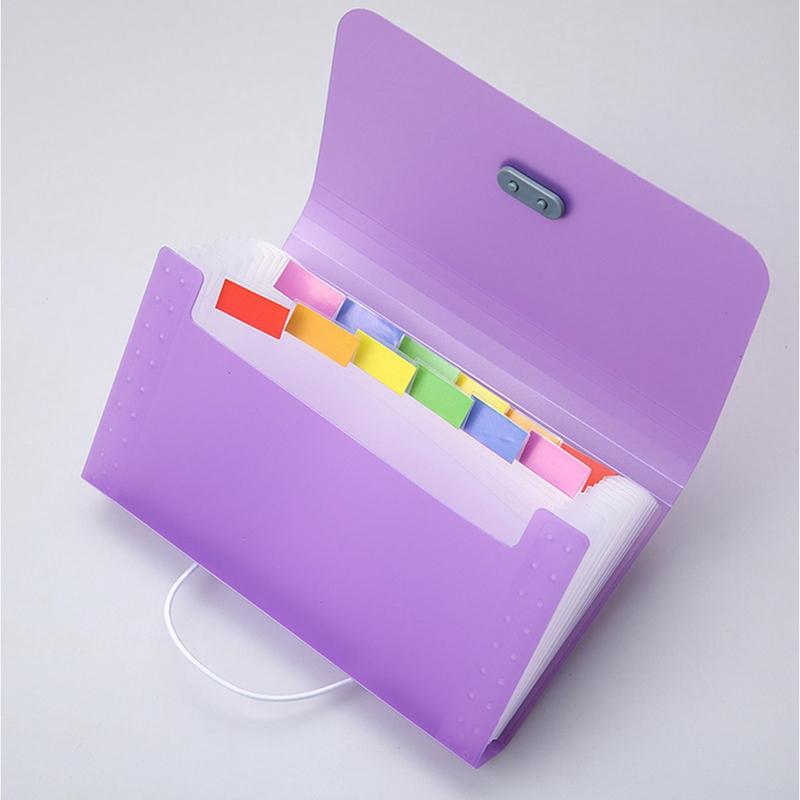 A6 Expanding File Folder Buckle Wallet Organ Bag Documents Folders Organizer File Pouch Bill Folder Family School Office Binder