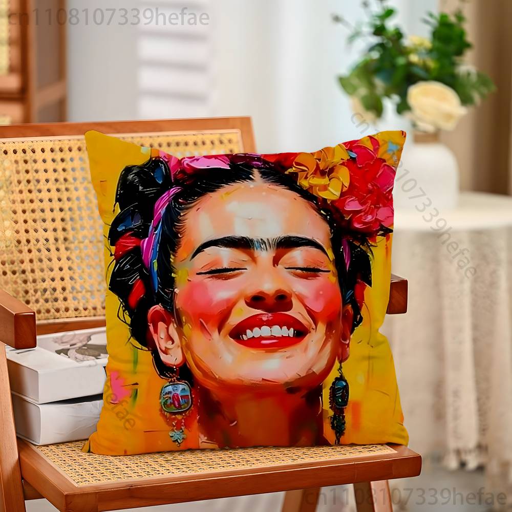 Fashion FFridaS KKahlo Pillow Cases for Bedroom Living Room Sofa Home Decor Polyester Cushion Cover with Zipper