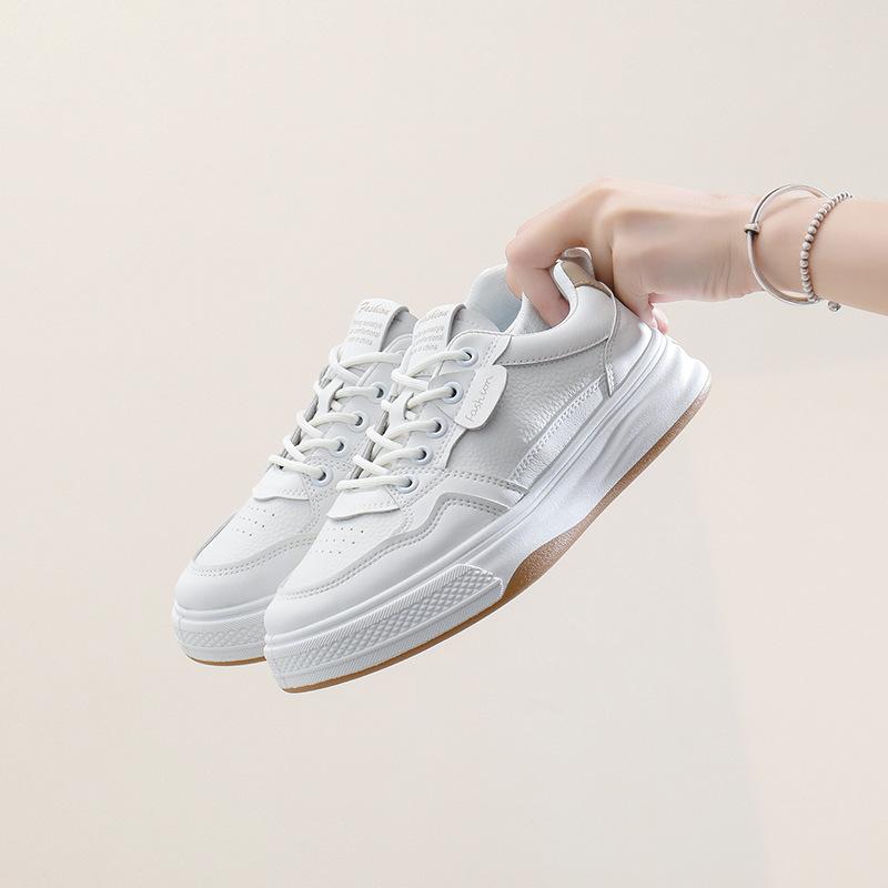 Новые белые туфли для студенток, увеличивающие рост, спортивная обувь на толстой подошве, повседневная обувь