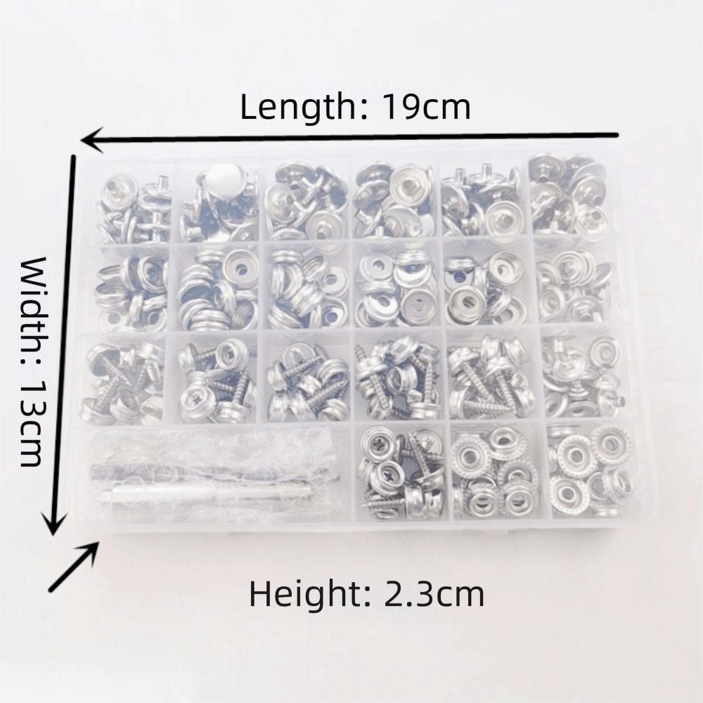 Кнопка-защелка из нержавеющей стали, размер 15 мм (3/8 дюйма), с инструментом для установки кнопок на брезент, застежка-кнопка морского класса, для изготовления палаток