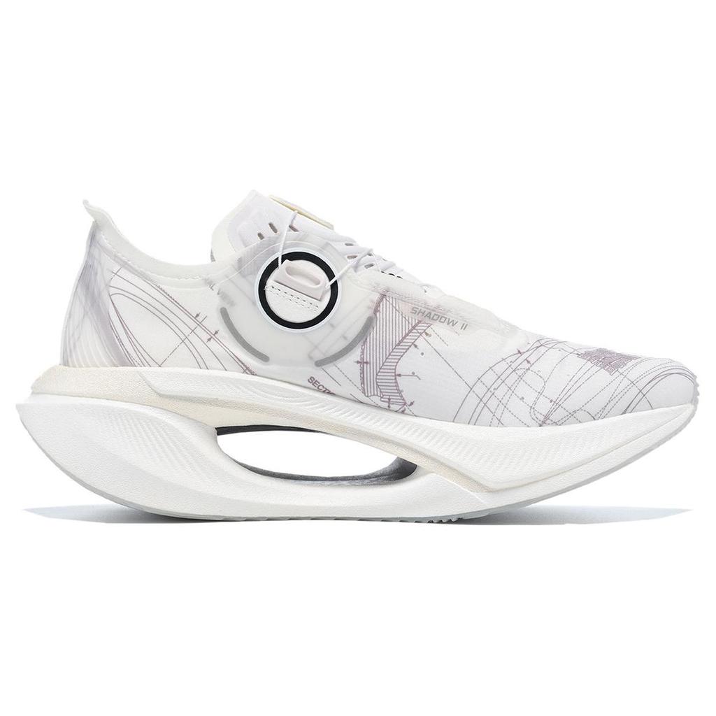 Li Ning Shadow 2.0 Амортизирующие Нескользящие Низкие Кроссовки для Бега GCU Унисекс Белые ARRT017-8