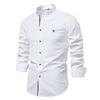 Spring and Summer Business Shirt Men's Cotton and Linen Casual Japanese Fashion Solid Color Long-sleeved Shirt Men