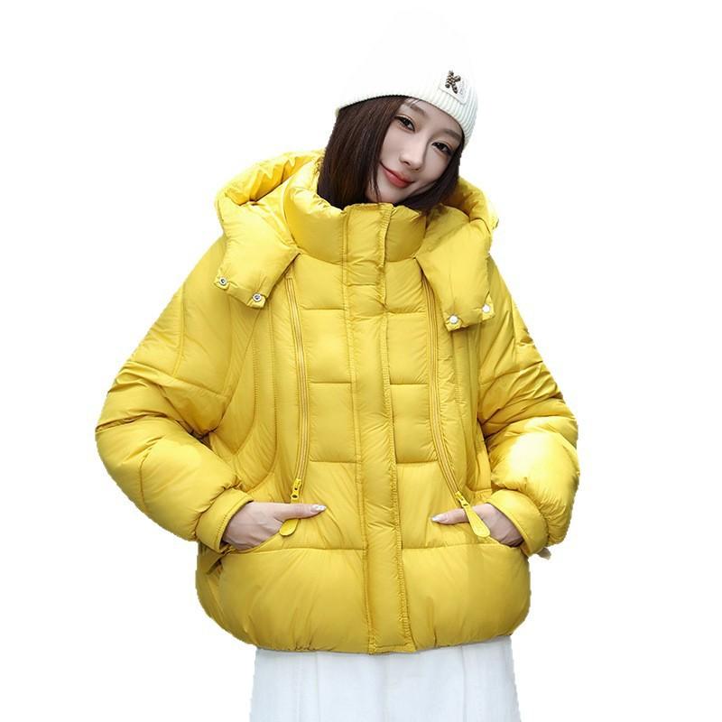 Hot-selling short cotton clothes winter new fashion warm puffs thickened hooded cotton-padded clothes coat tide