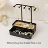 with Drawer Box Jewelry Display Rack Earrings Necklaces Hanging Holder Durable Storage Rack