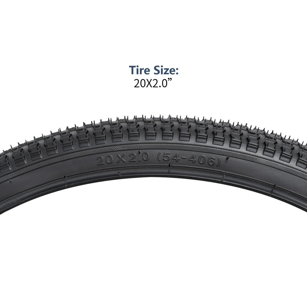 YunSCM 20x2.0 54-406 Bicycle Tires, 20-inch 2.0mm, Compatible with Mountain Bikes and Cross Bikes, Y-339
