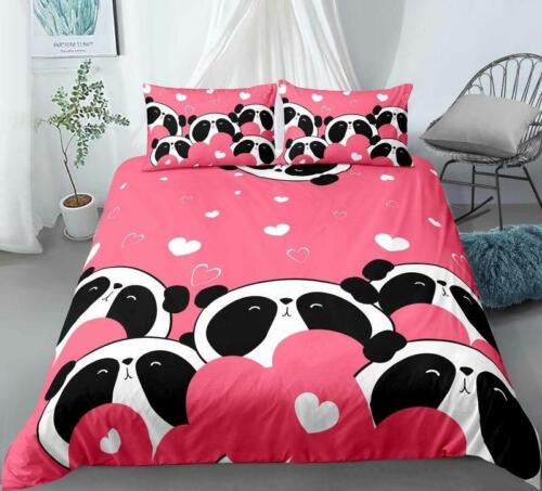 Panda Doona Quilt Duvet Cover Set Pillowcase Single Double Queen King Size Bed