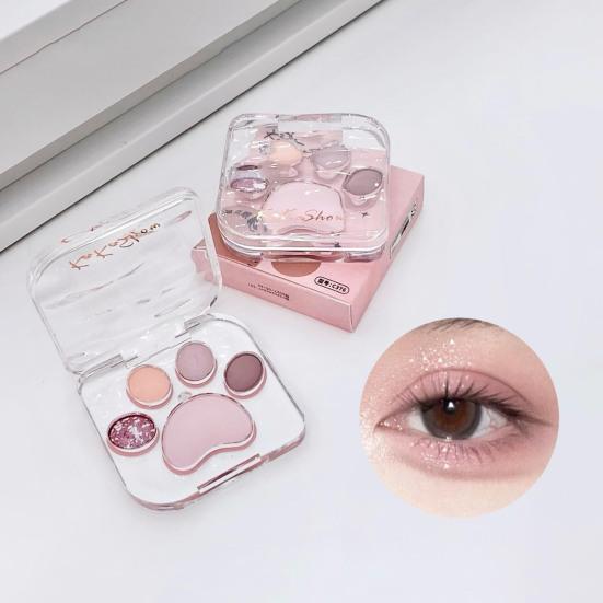 Палитра теней для век Cat Paw, 5 цветов, мерцающие матовые, натуральные, нюдовые, стойкие