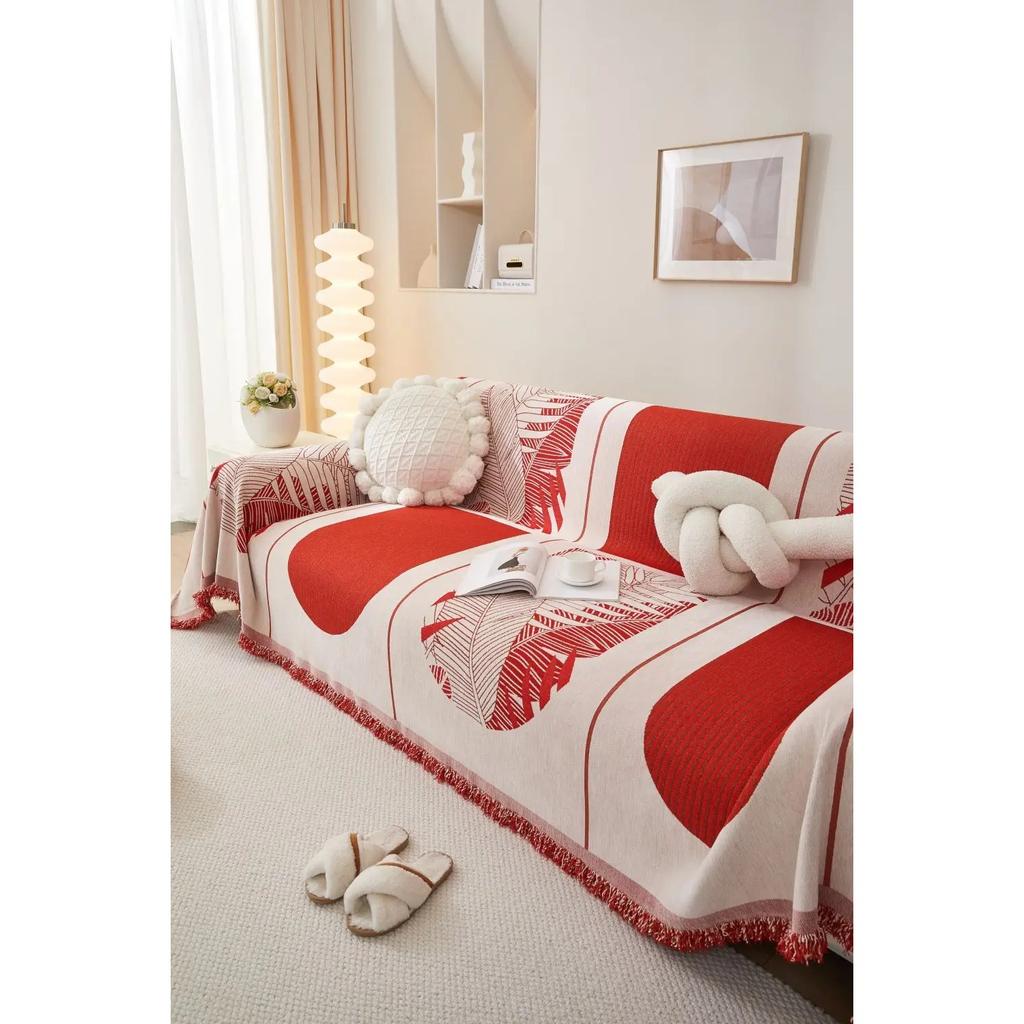 Полотенце для отдыха, коврик для дивана, мягкий диван-полотенце Nordic Leaf, одеяла на два сиденья, для пикника на открытом воздухе, для кемпинга