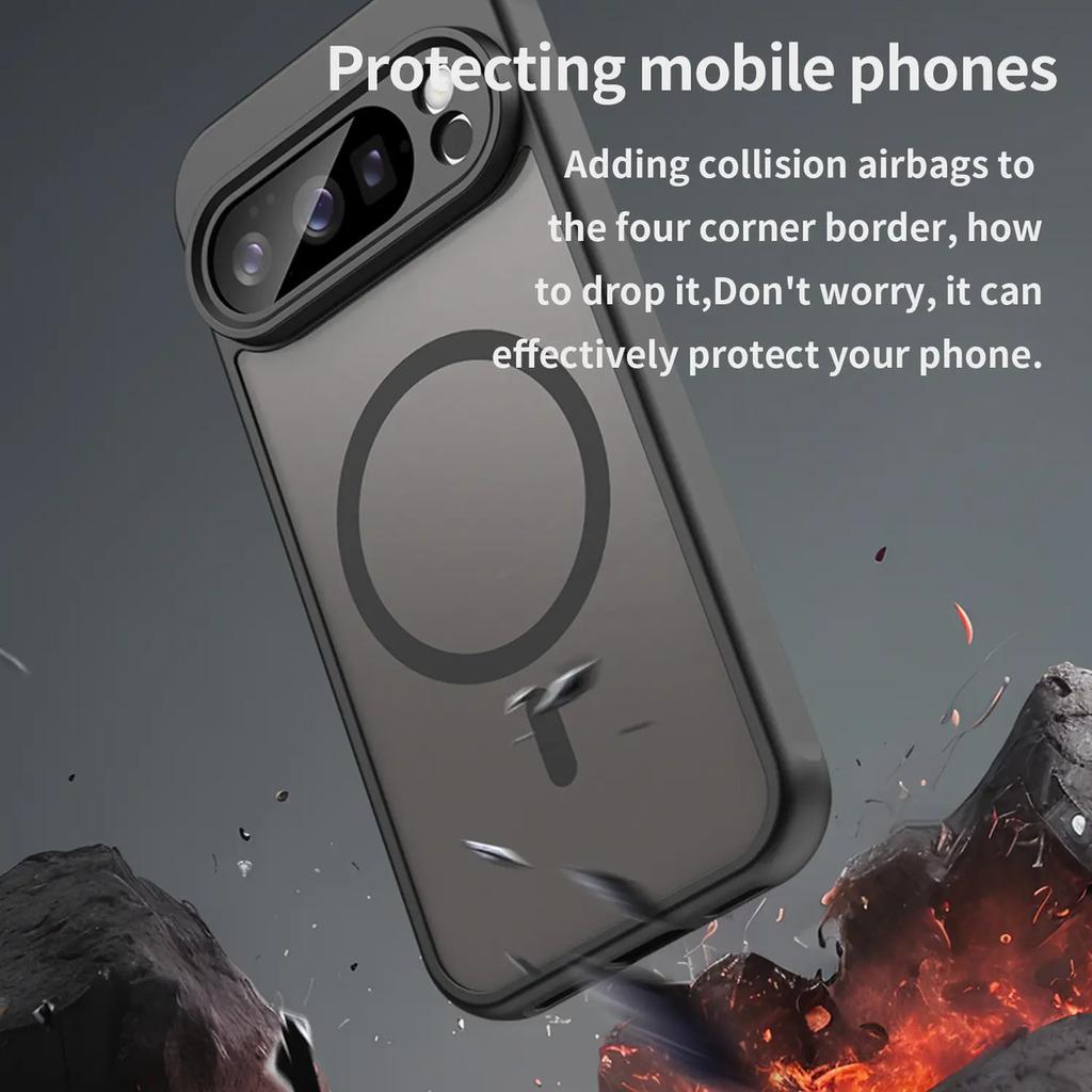 Phone Case For Google Pixel 10 Pro Xl,Matte Magnetic Shockproof Hybrid Phone Cover For Google Pixel 10 Pro Xl