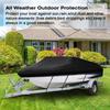 Waterproof 210D Oxford Cloth Boat Cover - Trailerable V-Shape Square, Rain & Sun Protection for Speedboats and Fishing Boats