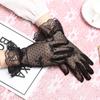 Сетчатые перчатки от солнца короткие черные белые для вождения кружевные перчатки свадебные перчатки сетчатые перчатки фатиновые митенки