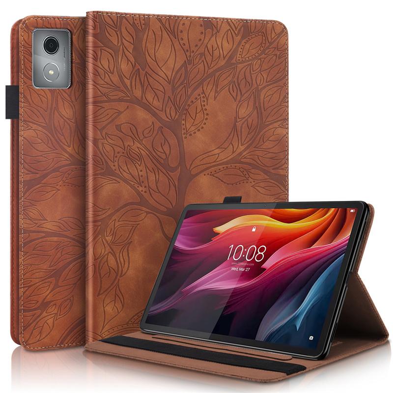 Кожаный откидной чехол с тиснением дерева для Lenovo Tab K11 Plus, чехол 11, 45 дюймов, для Lenovo Tab K11 Plus TB, защитный чехол