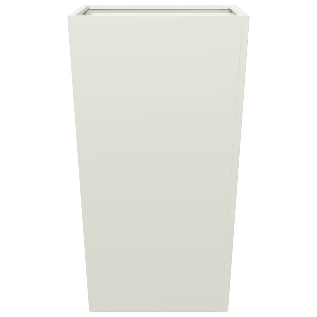 White Plant Pot 45 x 45 x 75 cm Steel