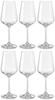 Bohemian Glass SANDRA Glass Wine Glasses, Set of 6, 350ml, Dishwasher Safe, Crystallex, 40728-350-6