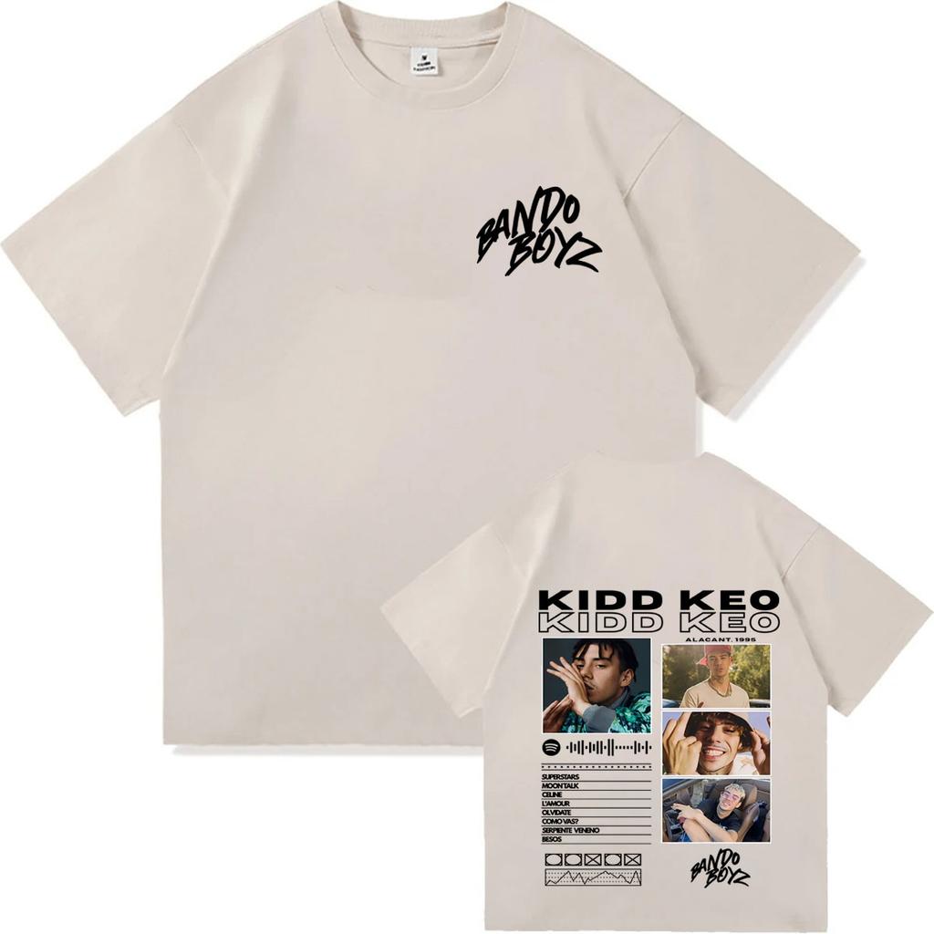 Футболки унисекс с принтом рэпера Kidd Keo Bando Boyz Tour, женская модная уличная футболка Y2K, повседневная хлопковая футболка высокого качества, оверсайз, уютная
