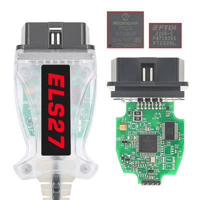 Сканер ELS27 FORScan для Ford/Mazda/Lincoln/Mercury Green PCB PIC24HJ128GP + FTDI FT232RL работает ELM327 J2534 OBD2 сканер