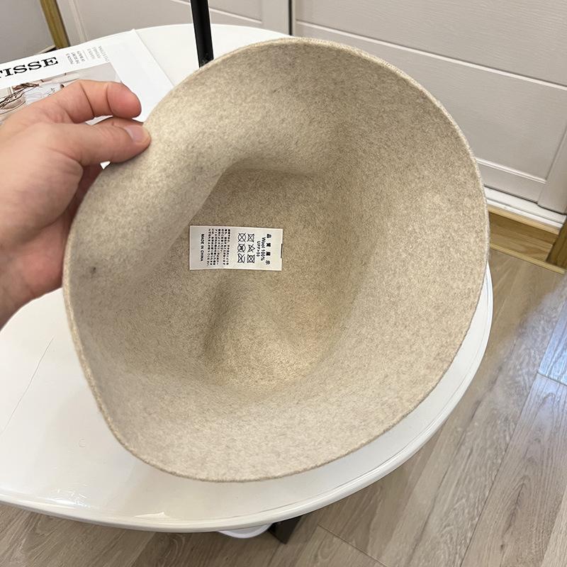 80% шерсть австралийского мериноса женские осенне-зимние литературные складные модные теплые панамы