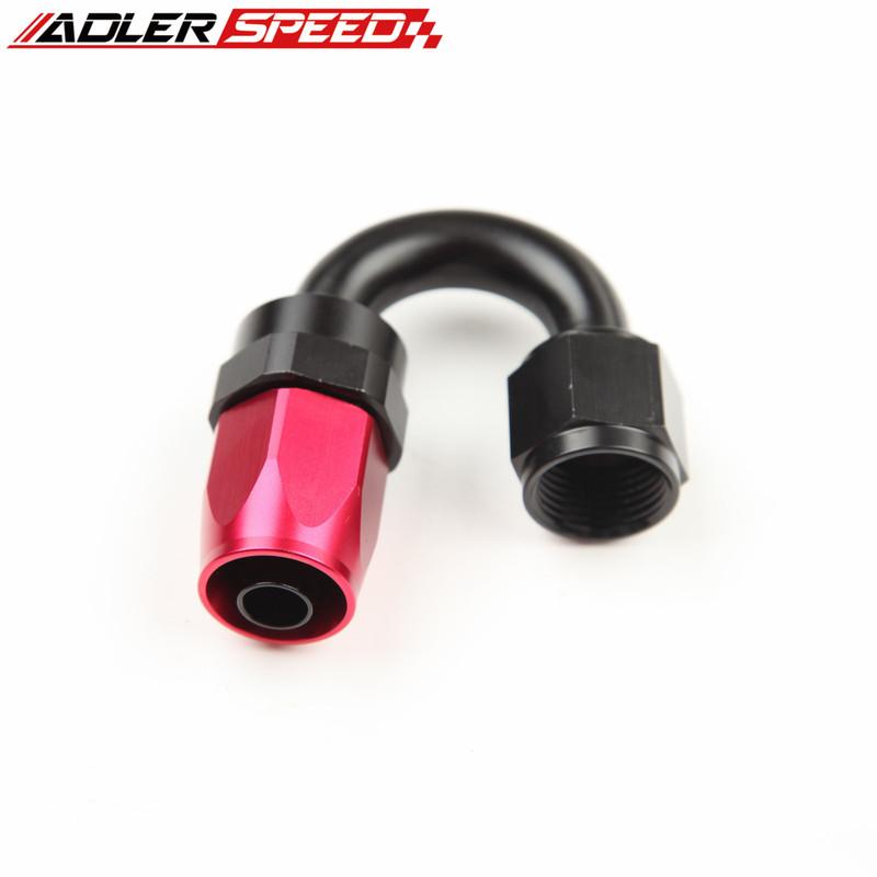 Aluminium AN Fittings Adapter Oil Fuel Reble Fitting Hose End 0/45/90/180 Degree AN20 Fuel/Swivel Hose