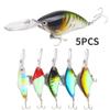 5PCS Rock Little Fat Fish Shiner Deep Dive Far Throw Fake Bait Sea Fresh Water Bait