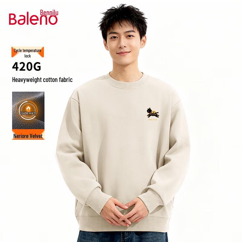 Baleno Men's Heavyweight Fleece-Lined 'JPB Lucky Horse' Winter Sweatshirt