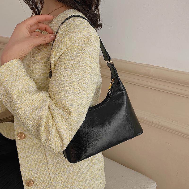 Винтажная женская сумка через плечо из искусственной кожи, трендовые зеленые сумки через подмышки для женщин, минималистичная роскошная дизайнерская маленькая сумочка