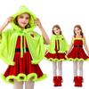 Christmas costumes children's geeks green hair monster grinch cape dress Santa Claus children's clothing Christmas party