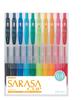 Zebra Sarasa Clip Gel Ballpoint 10 Pen, 0.4 Inch, Colors, JJS15-10CA