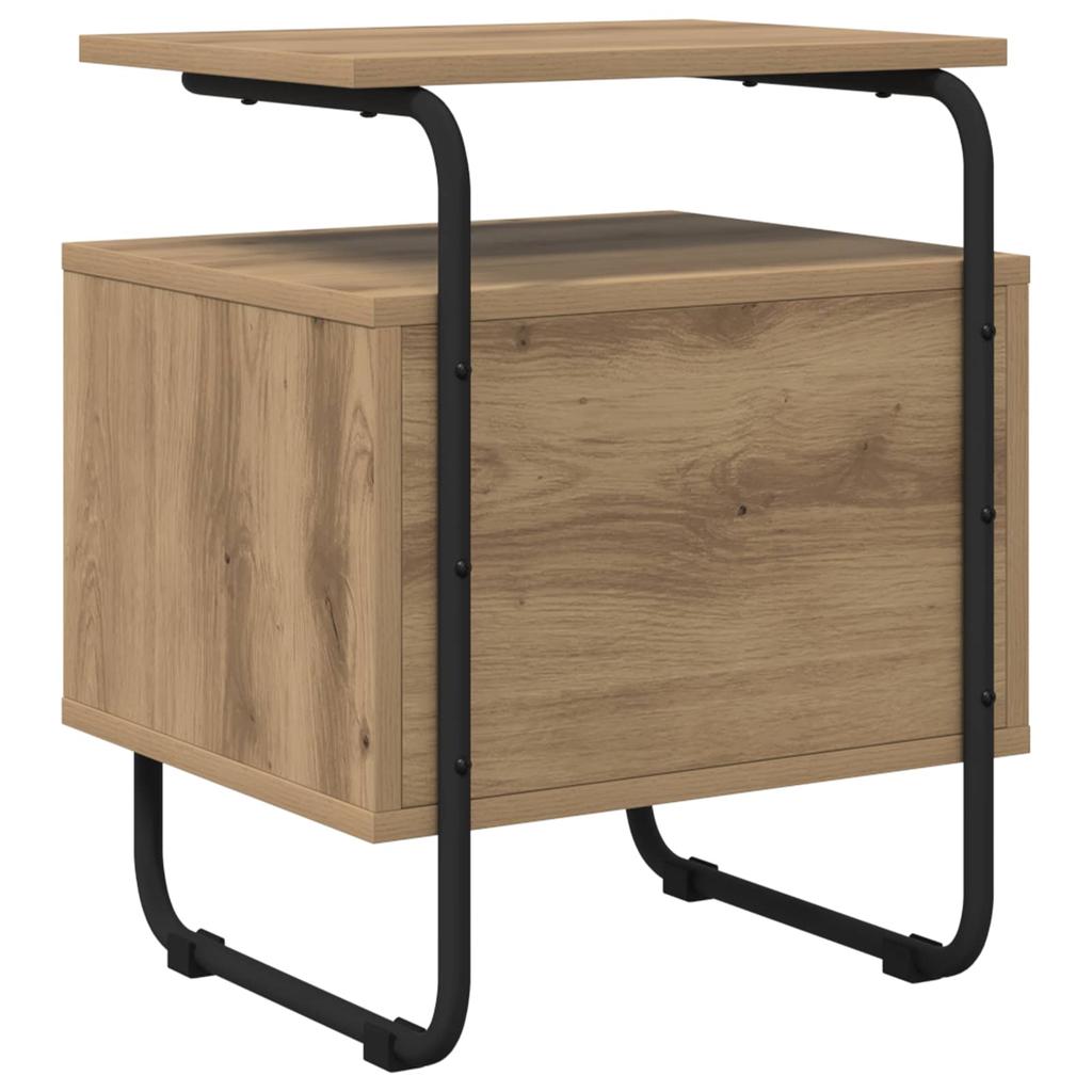 Nightstand 2 Pcs. Artisan Oak Engineered Wood