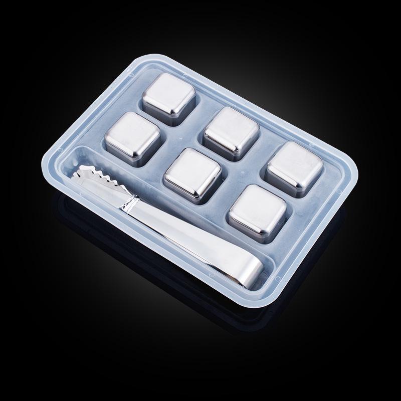 Набор кубиков льда для виски из нержавеющей стали с золотым покрытием - металлическая быстрозамораживающаяся сталь 304 для виски, вина и многого другого