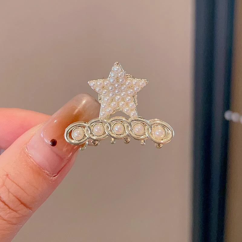 2025 Жемчужная заколка-краб для волос для женщин - Элегантный осенне-зимний аксессуар для волос для челки и боковых укладок