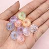 Creative 15.5mm*7.5mm Round Beads Big Hole 10pcs DIY Handmade Materials Charms Acrylic Cut Bead for Bracelet Jewelry Marking DIY Material Transparent