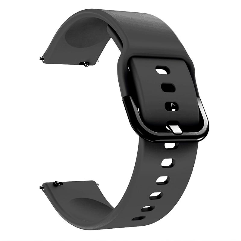 Мягкий силиконовый ремешок для часов 20 мм 22 мм для Samsung Galaxy Watch 42 мм Active2 40 мм для Galaxy Watch 3 41 45 мм для Huami Amazfit