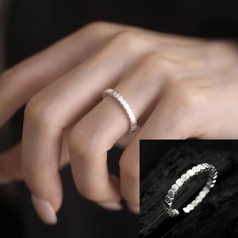 Серебряное кольцо 925 пробы, корейское, геометрический витой плетеный открытый дизайн, женская мода, индивидуальность, простой тренд, ретро, крутые украшения