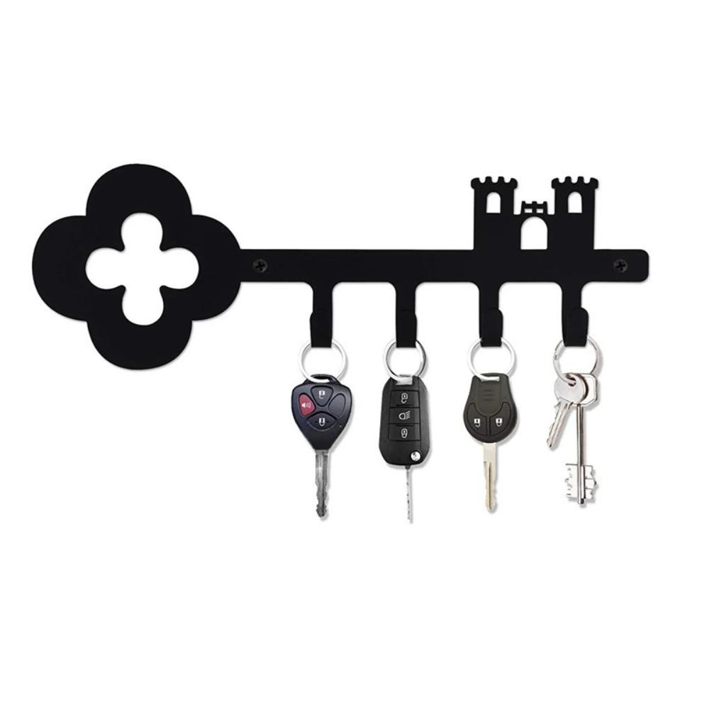 Multifunctional Iron Dog Wall Rack Festive Atmosphere Wall Hanging Coat Hanger Black Organizer Key Holder Clothes