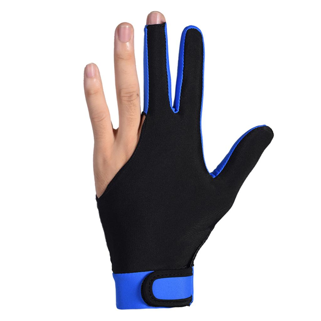 Billiard Glove Anti Skid Breathable Cue Sport Glove 3 Finger Super Elastic Sports Glove Fits On Left or Right Hand