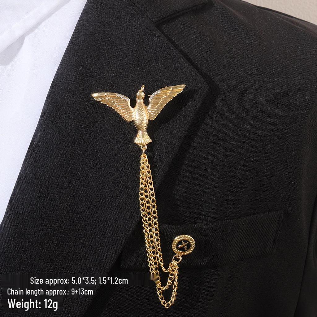 Baroque Rhinestone Pearl Corsage Necklace Brooch - Retro British Court Suit Accessory