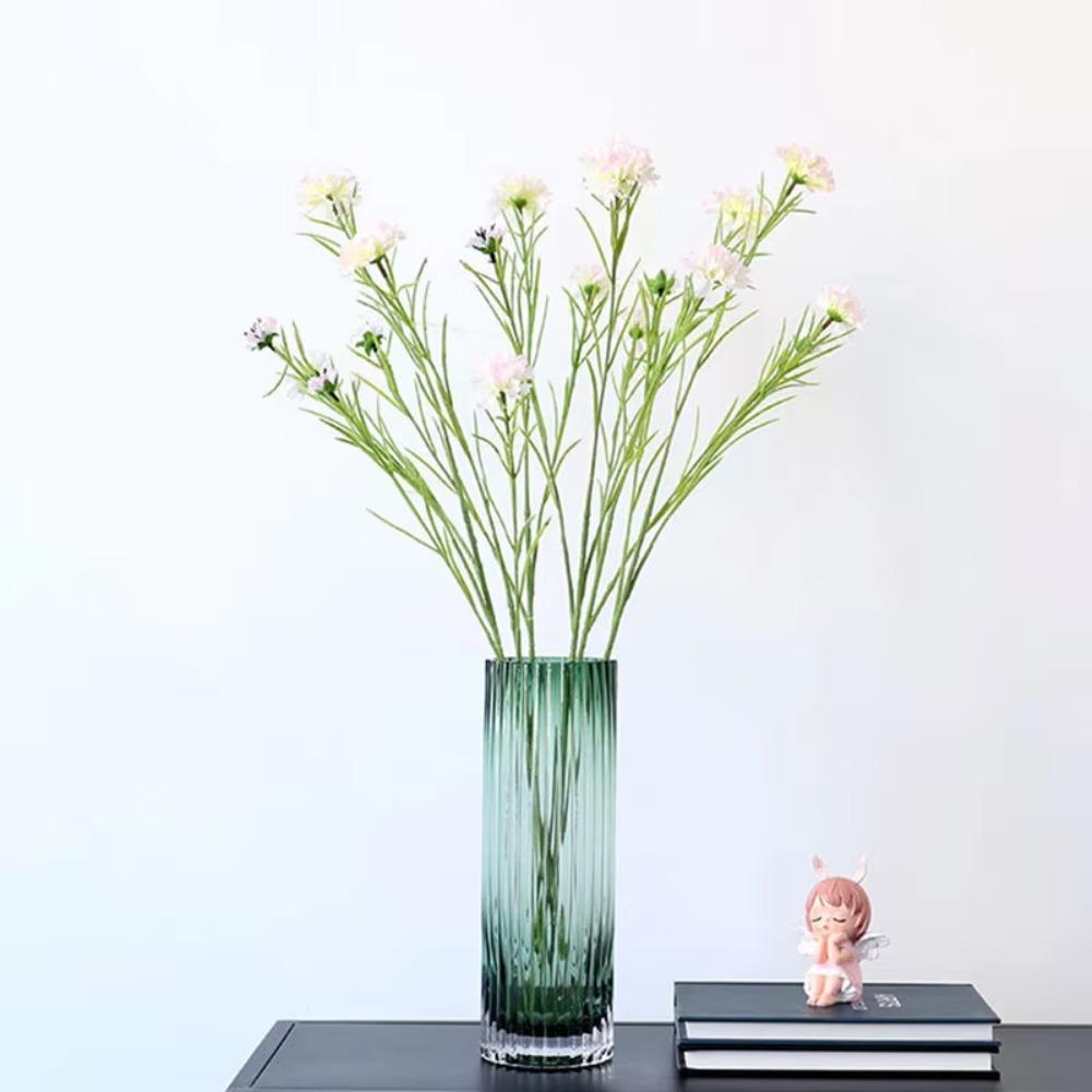 3 Forks/Bouquet Long Branch Artificial Flower Starry Cornflower Blue Color Silk Cornflower Silk Material Fake Flowers