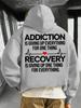 Motivational Text Printed Men's Hooded Sweatshirt for Autumn Winter Street Fashion Casual Wear with Added Insulation for Warmth.