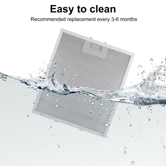 2 шт. металлический фильтр для вытяжки 320x260 мм, легко устанавливаемый, снимаемый, алюминиевый жировой фильтр, универсальный сетчатый фильтр-экстрактор для Baumatic CBCB9201 AL260319