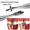 Dental Orthodontic Aesthetic Teeth Crown Proportion Gauge Dentist Implant Measuring Ruler Caliper Stainless Steel