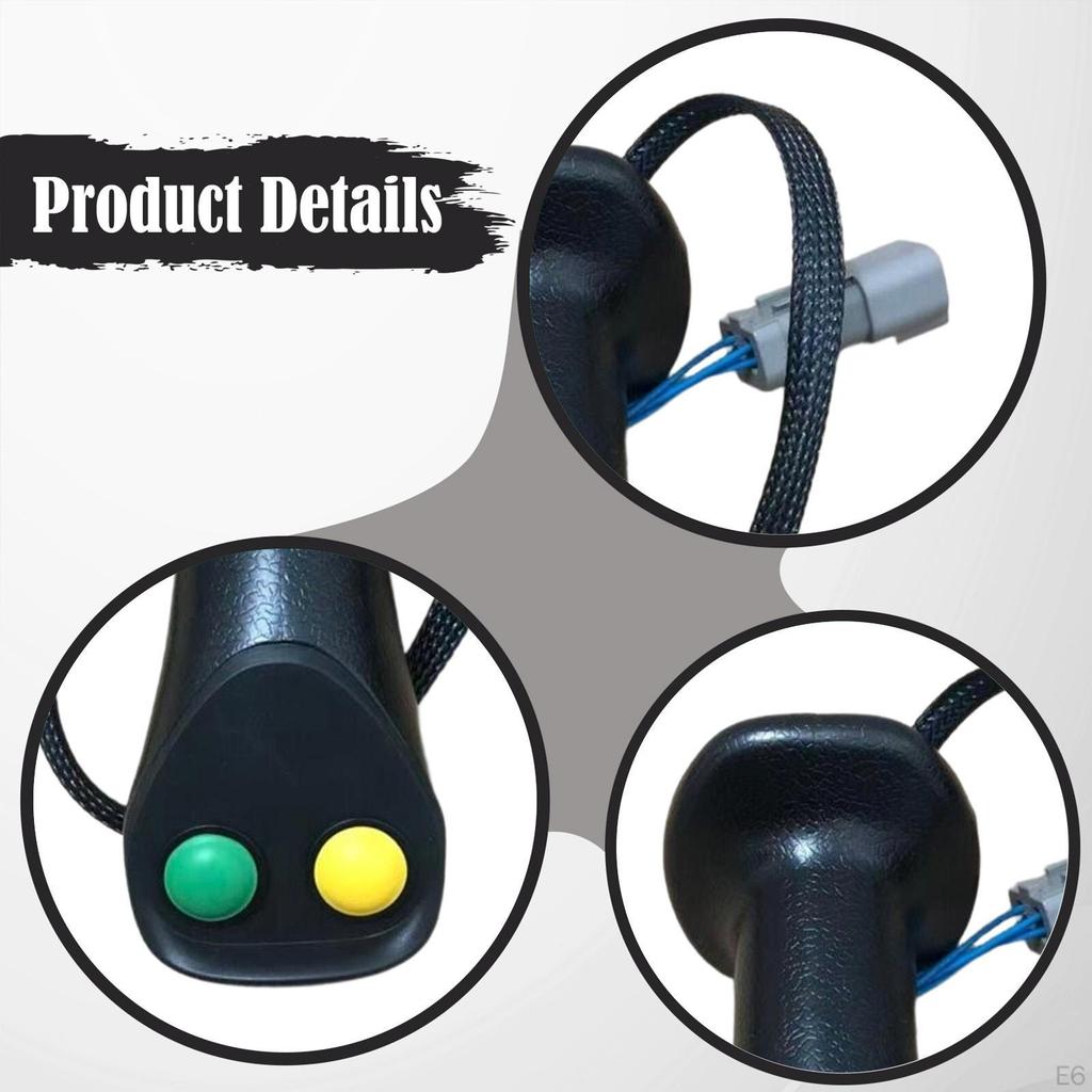 Excavator Control Lever with 2 Buttons, Easy to Mount And Comfortable, Ideal for Construction