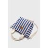Women's Striped Mini Linen Tote Bag
