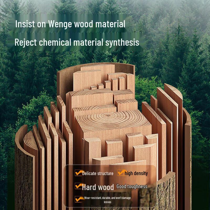 Двусторонняя антибактериальная разделочная доска Chuida Huang Wenge из дерева