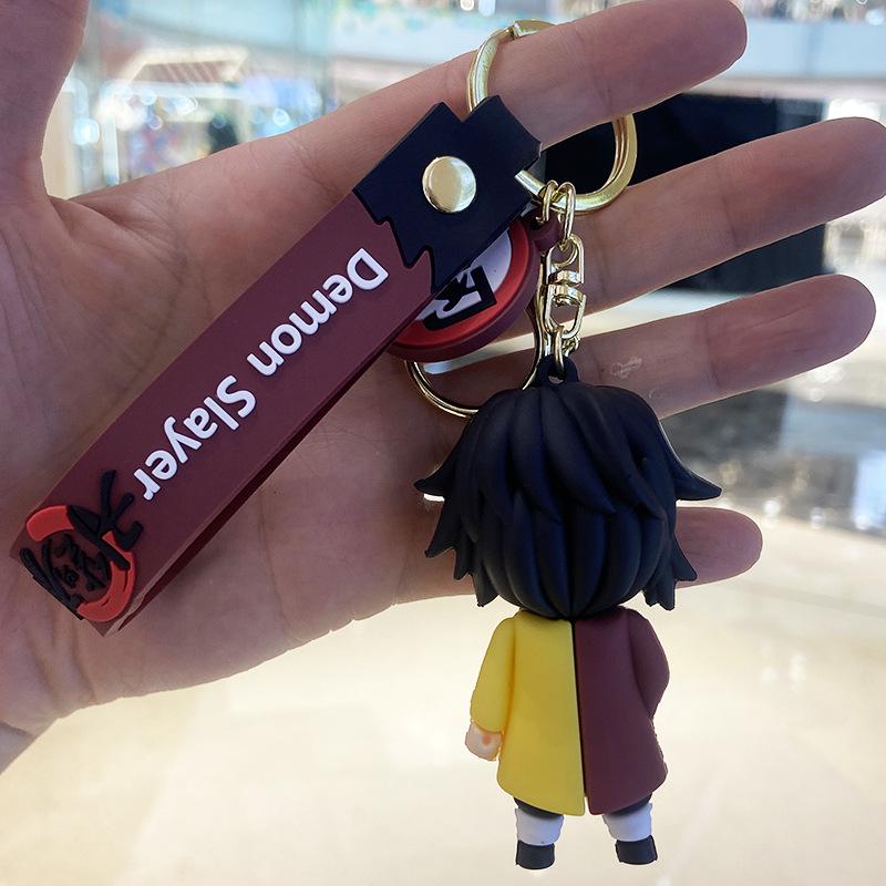 Мягкий резиновый брелок из аниме «Клинок, рассекающий демонов» - Хит продаж, подвеска для сумки и автомобильный аксессуар
