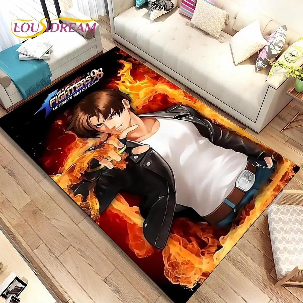 3D ковер King of Fighters Ретро-игра Геймерская зона, Ковер для дома Гостиной Спальни Дивана Прихожей Декор, Детский нескользящий коврик