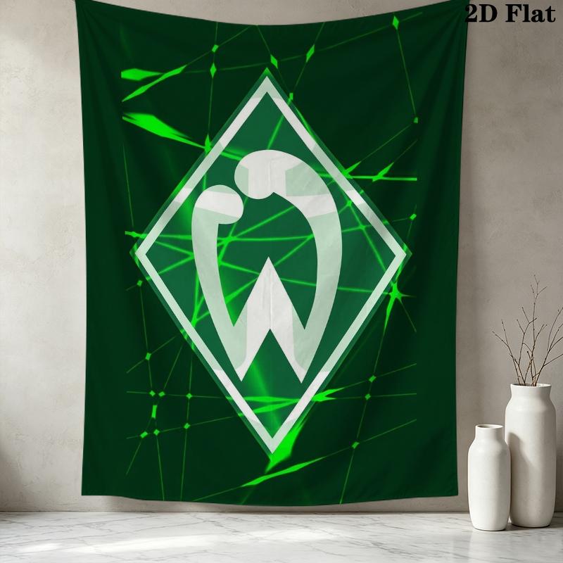 Werder Bremen Pattern Wall Tapestry Aesthetic Wall Hanging Printed Fabric Blanket Decorative Tapestries for Bedroom Living Room Home Decor