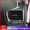 Для Jeep Compass 2017 2018 Автомобильная передняя левая и правая вентиляционная панель из углеродного волокна, накладка на рамку, Стайлинг автомобиля