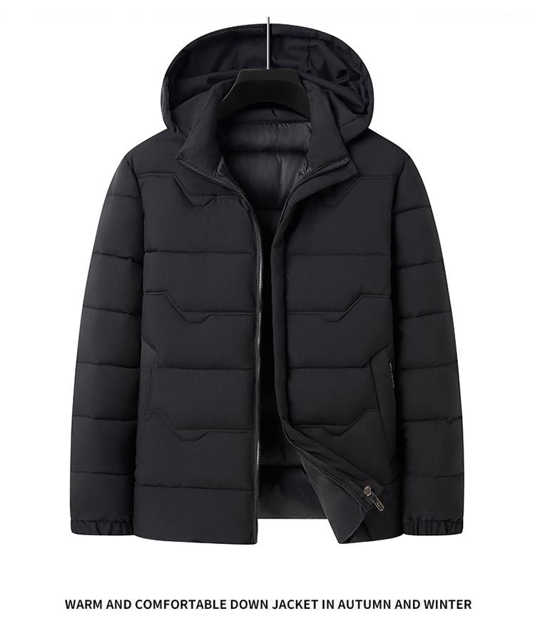 Зимняя мужская пуховая хлопковая одежда короткая теплая большого размера утолщенная средняя мужская хлопковая куртка